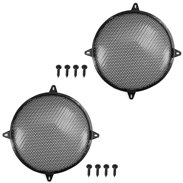 Fielect 10 Inch Speaker Grill Cover 2Pcs SubWoofer Grille Protector Waffle Audio Accessories Black