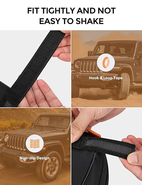 JOYTUTUS JOYTUTUS Passenger Grab Handle Storage Bag Multi-Purpose Phone Holder Organizer Compatible with Wrangler CJ YJ TJ JK JL 1965 to 2024 and JT Gladiator - View 7 of 8
