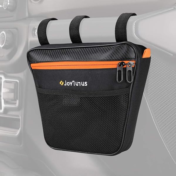 JOYTUTUS JOYTUTUS Passenger Grab Handle Storage Bag Multi-Purpose Phone Holder Organizer Compatible with Wrangler CJ YJ TJ JK JL 1965 to 2024 and JT Gladiator - View 2 of 8