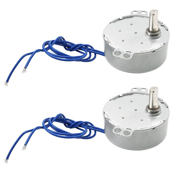 Fielect Fielect 2Pcs Synchronous Motor AC 110V 8-10RPM Turntable Motor for CW CCW Direction 4W TYC-50 D Shaft