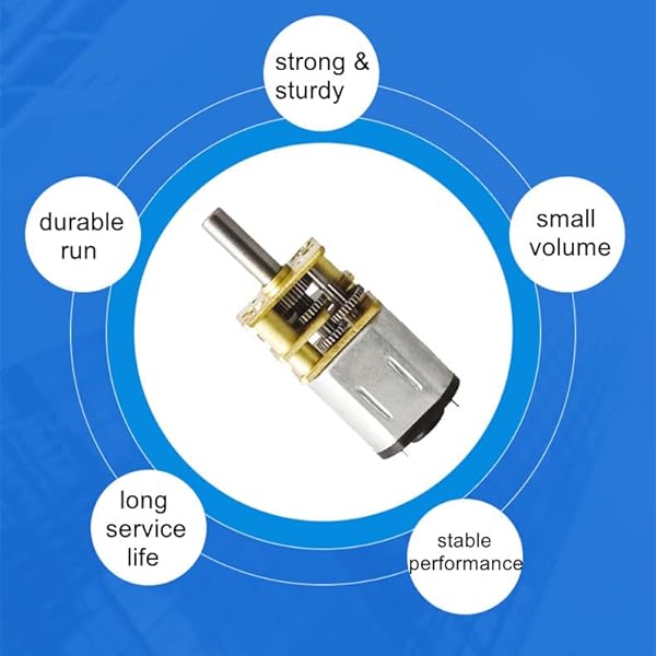 Fielect Fielect DC 6V 100RPM Mini Metal Gear Motor GA12-N20 for Speed Reduction Applications - View 6 of 8
