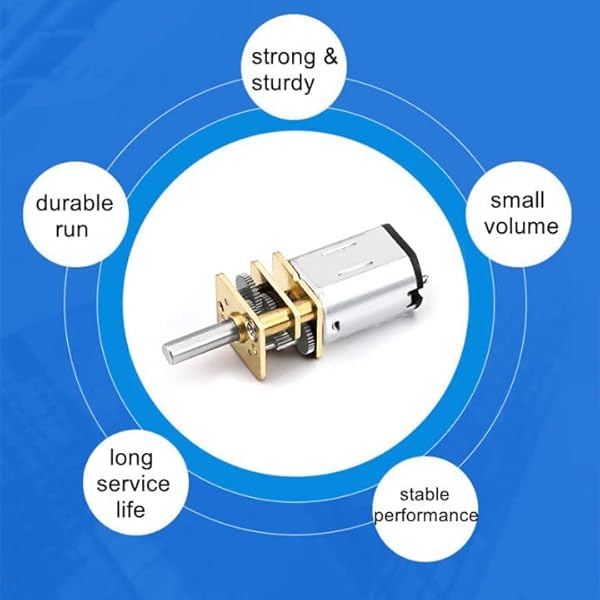 Fielect Fielect DC 6V 60RPM Mini Metal Gear Motor GA12-N20 for Speed Reduction Applications - View 6 of 8