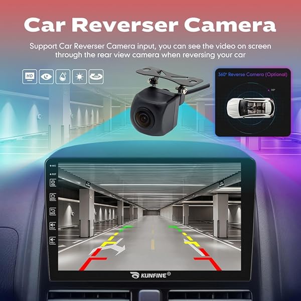 KUNFINE Android 10 Autoradio Car Navigation Stereo Multimedia Player GPS Radio 2.5D Touch Screen forHyundai Verna/Accent/Solaris 2010-2016 Silver - View 7 of 11