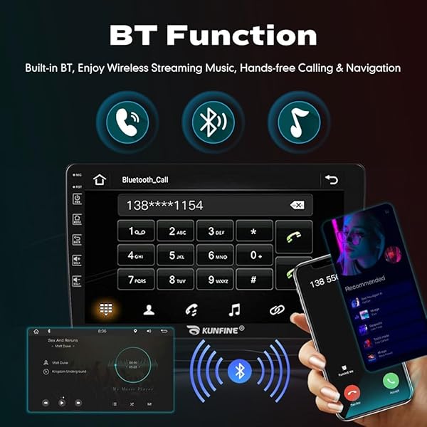 KUNFINE Android 10 Autoradio Car Navigation Stereo Multimedia Player GPS Radio 2.5D Touch Screen forHyundai Verna/Accent/Solaris 2010-2016 Silver - View 9 of 11