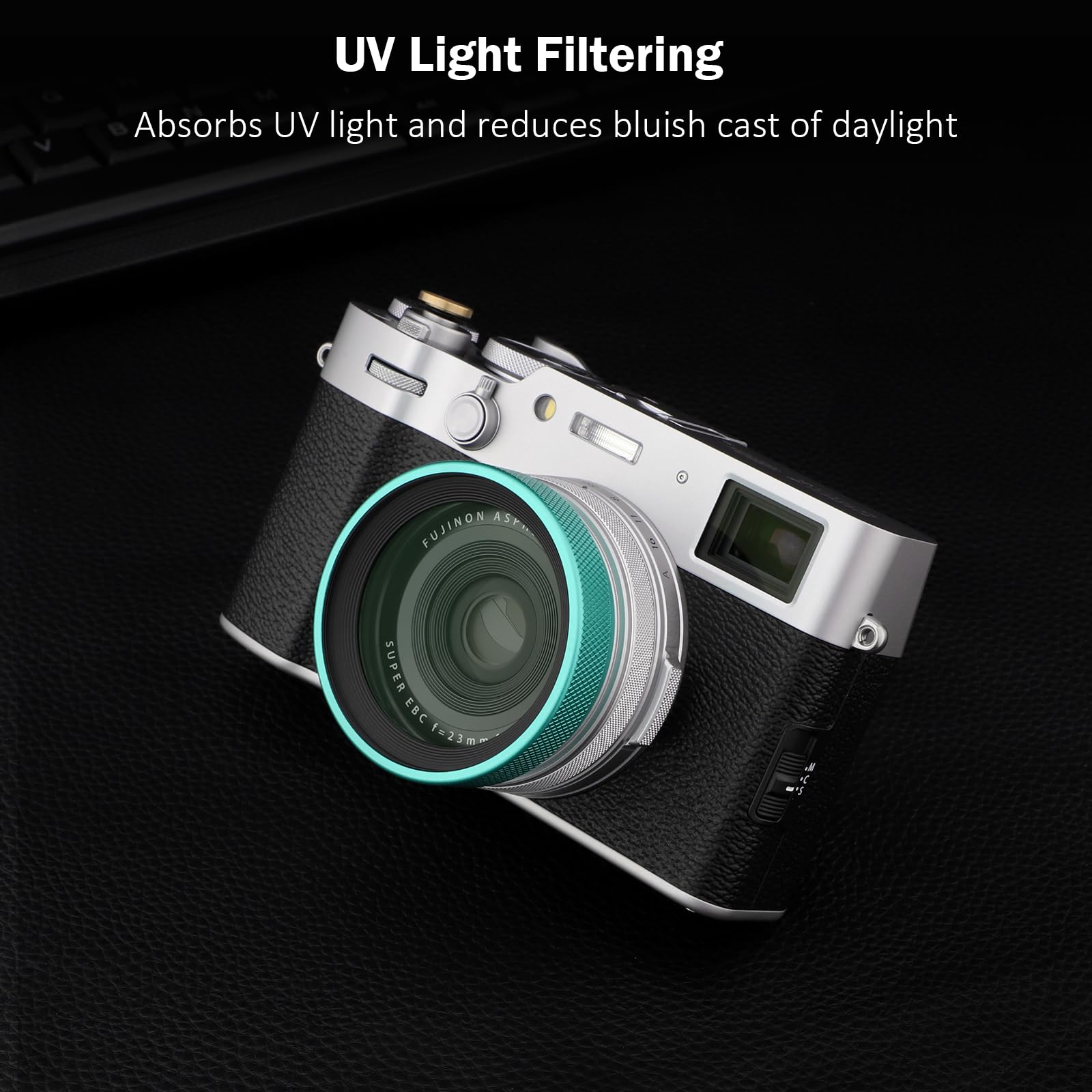 Haoge Haoge LUV-X54L Metal Lens Hood with MC UV Protection for Fujifilm X100VI X100V Camera Green - View 4 of 8