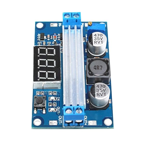 Onyehn Onyehn DC-DC Boost Voltage Converter Module 100W Adjustable Output 3.5-35V Power Regulator Board with LED Voltage Meter 2 Pack - View 3 of 6