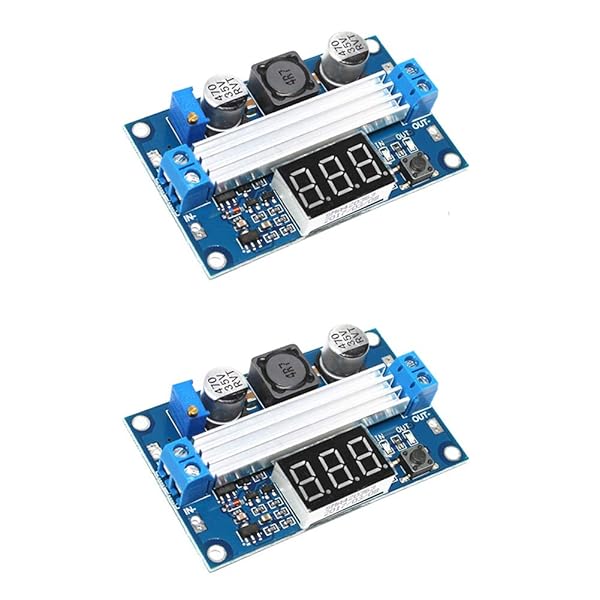 Onyehn Onyehn DC-DC Boost Voltage Converter Module 100W Adjustable Output 3.5-35V Power Regulator Board with LED Voltage Meter 2 Pack - View 2 of 6