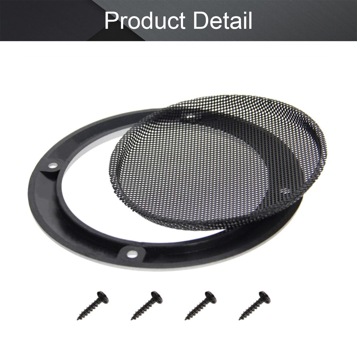 Fielect Fielect 4Pcs 4 Inch Silver Speaker Grill Mesh Cover SubWoofer Guard Protector with Screws Audio Accessories - View 5 of 9