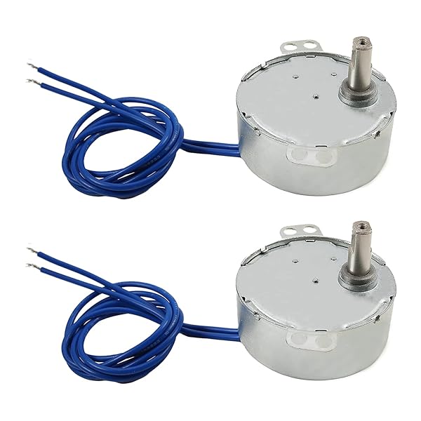 Fielect Fielect 2Pcs Synchronous Motor AC 110V 20-24RPM Turntable Motor CW CCW Direction 4W TYC-50 Double Flat Tapping Shaft - View 2 of 7