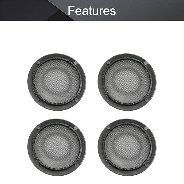 Fielect Fielect 2Pcs 6.5 Inch Speaker Grill Cover Mesh Decorative SubWoofer Guard Protector Audio Accessories Metal Trim Silver with Screws - View 6 of 9