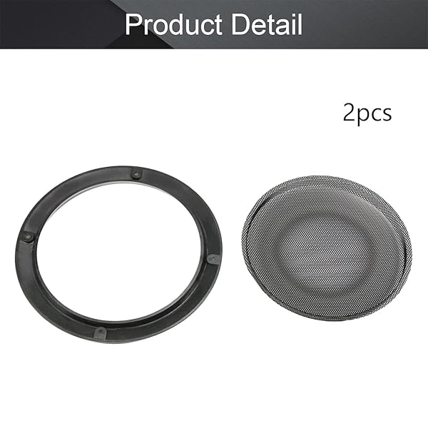 Fielect Fielect 2Pcs 6.5 Inch Speaker Grill Cover Mesh Decorative SubWoofer Guard Protector Audio Accessories Metal Trim Silver with Screws - View 7 of 9