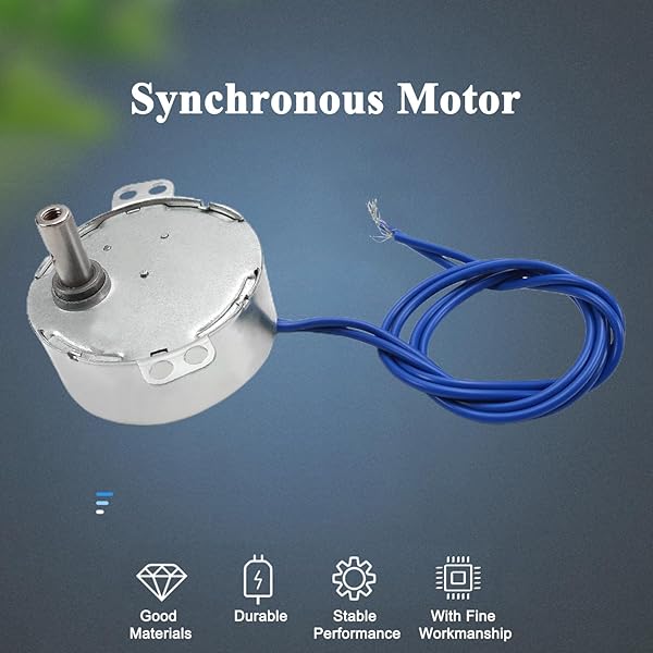 Fielect Fielect 2Pcs Synchronous Motor AC 110V 30-36RPM Turntable Motor CW CCW Direction 4W TYC-50 D Shaft - View 4 of 6
