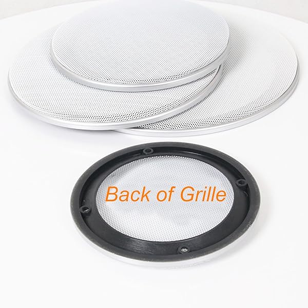 Fielect Fielect 2Pcs 8 Inch White Speaker Grill Mesh Cover SubWoofer Guard Replacement with Screws for Car Speakers - View 4 of 7