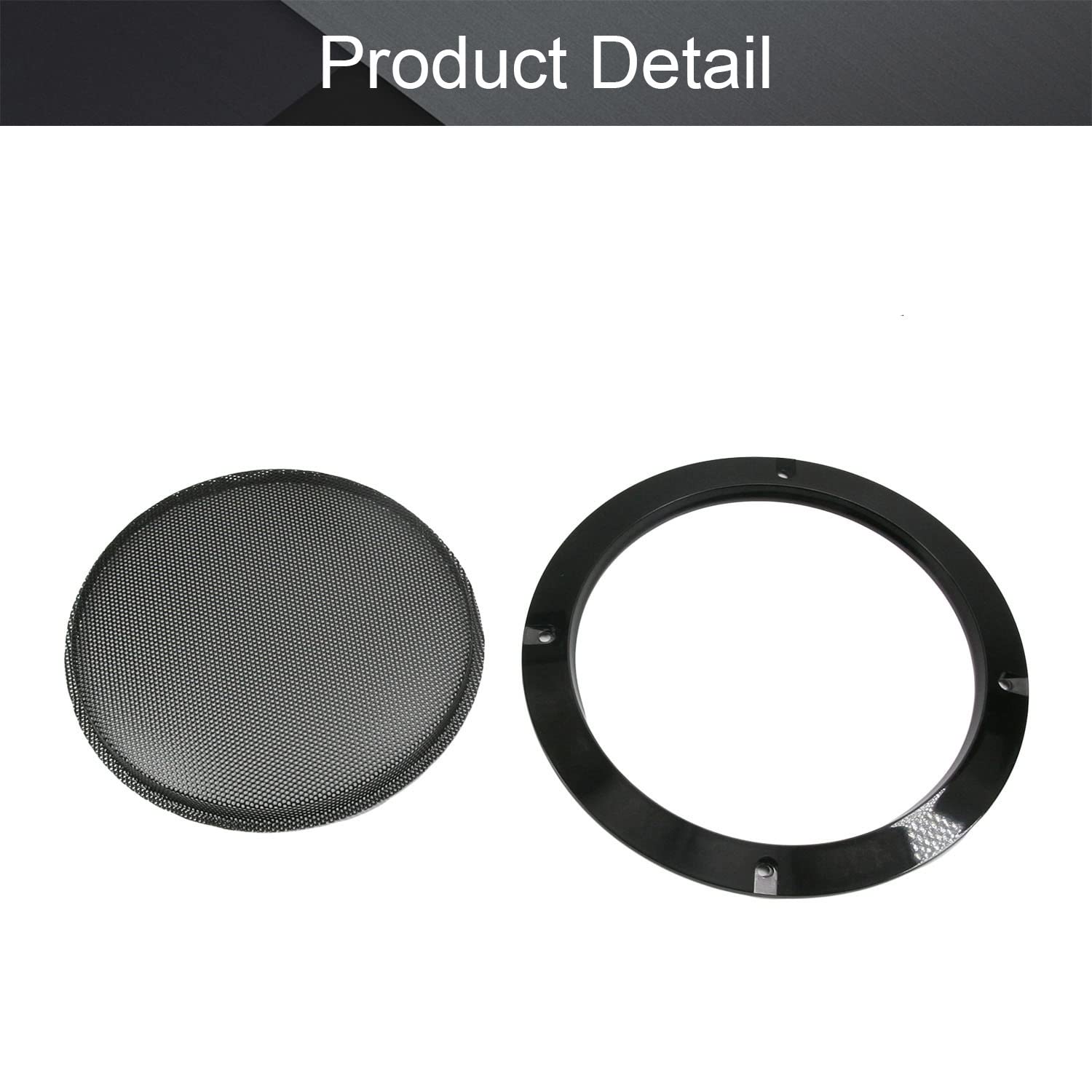 Fielect Fielect 6.5 Inch Speaker Grill Mesh Subwoofer Guard Cover Black Metal Trim with Screws Audio Accessories - View 4 of 9
