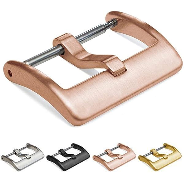 hemsut h Hemsut H 18mm Rose Gold Watch Band Replacement Buckle Brushed 316L Stainless Steel Durable Stylish Accessory - View 2 of 4