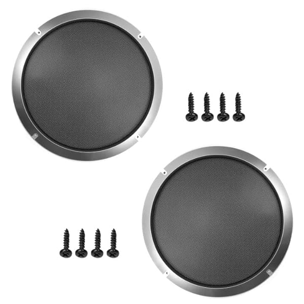 Fielect 10 Inch Speaker Grill Mesh Decorative Circle Woofer Guard Protector Cover Metal Trim Silver with Screws Audio Accessories