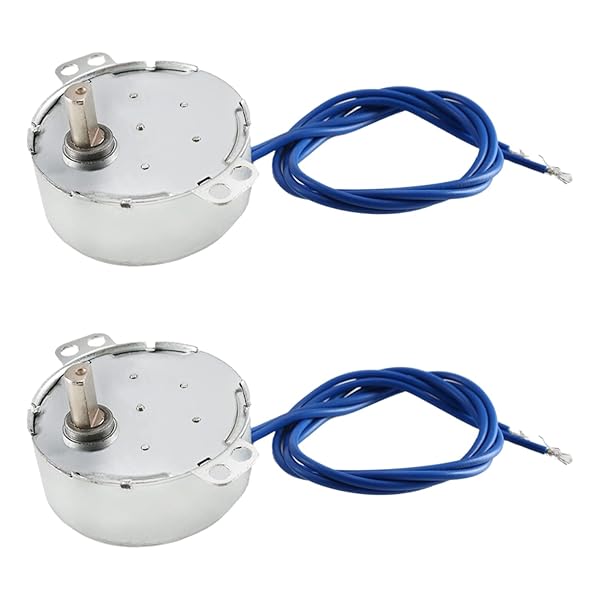 Fielect Fielect 2Pcs Synchronous Motor AC 110V 0.8-1RPM Turntable Motor for CW CCW Direction 4W TYC-50 D Shaft