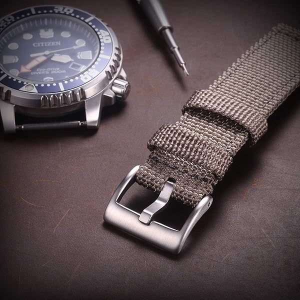 hemsut h Hemsut H 18mm Silver Watch Band Replacement Buckle Brushed 316L Stainless Steel Durable and Stylish Accessory for Your Timepiece - View 4 of 4