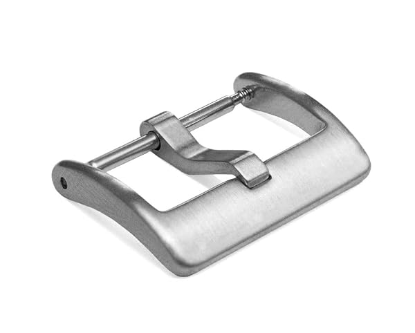 hemsut h Hemsut H 18mm Silver Watch Band Replacement Buckle Brushed 316L Stainless Steel Durable and Stylish Accessory for Your Timepiece - View 2 of 4