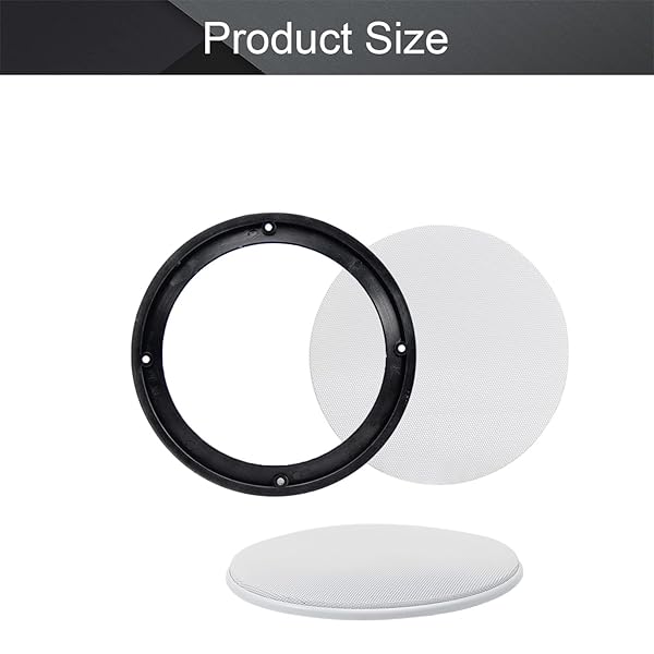 Fielect Fielect 6.5 Inch Speaker Grill Mesh Cover White Metal Trim Subwoofer Guard Protector with Screws Audio Accessories - View 5 of 10