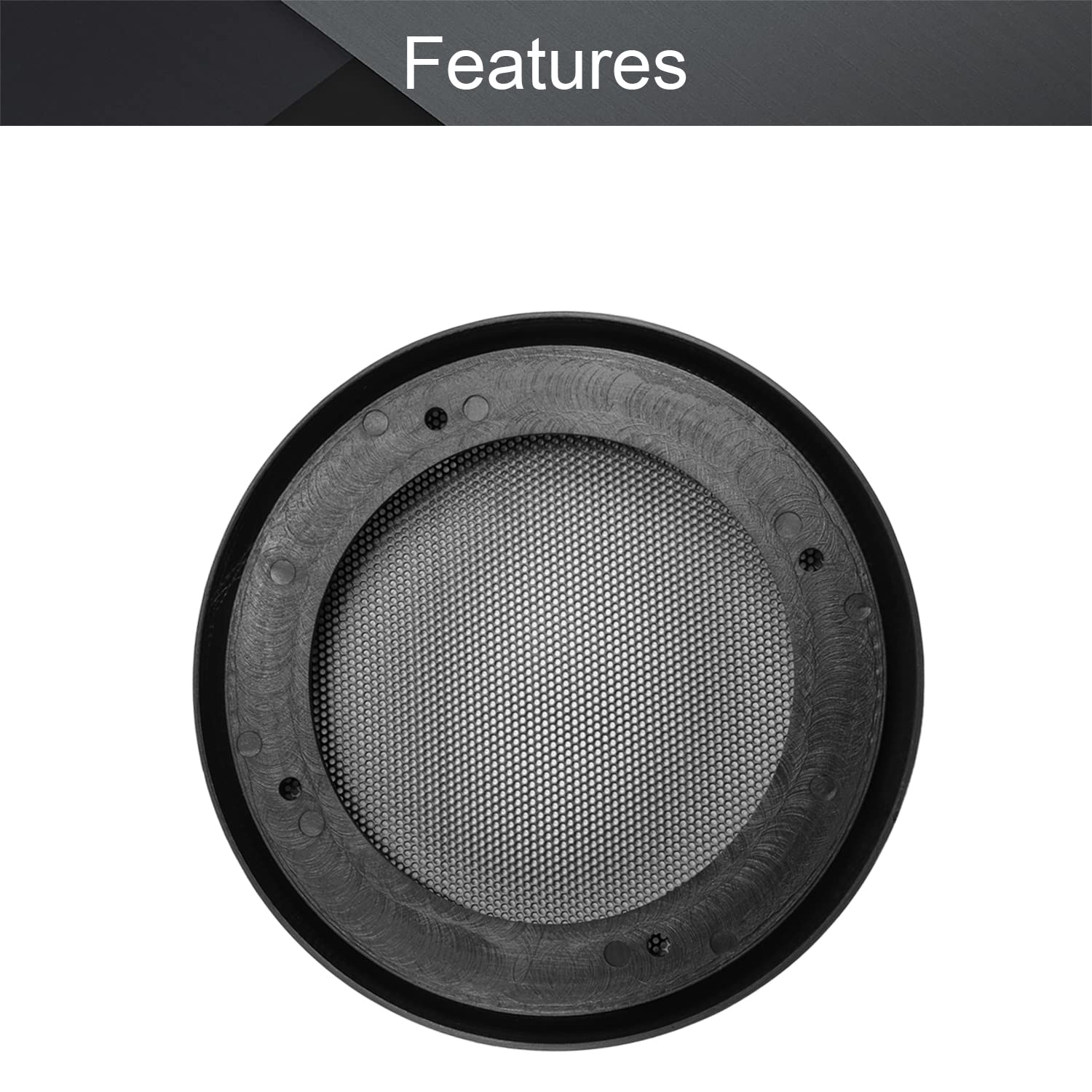 Fielect Fielect 4 Inch Speaker Grill Cover Mesh Decorative Woofer Guard Protector Audio Accessories Black Cloth with Screws Pack of 2 - View 3 of 7