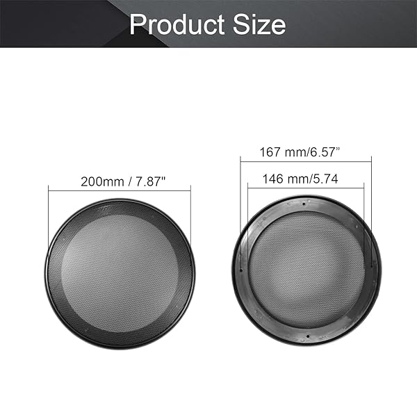 Fielect Fielect 2Pcs 6.5inch Speaker Grill Cover Black Cloth Woofer Guard Protector with Screws for Audio Accessories - View 3 of 7