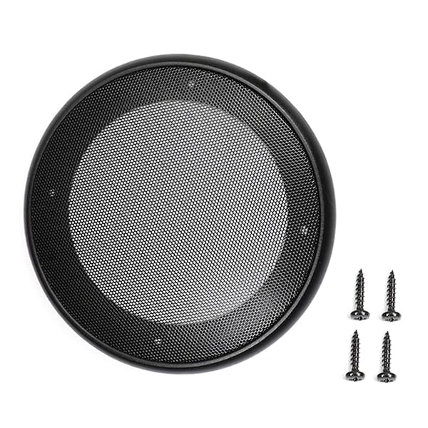 Fielect Fielect 5 Inch Speaker Grill Cover Mesh Decorative Circle Woofer Guard Protector Audio Accessories Black Cloth with Screws 2Pcs - View 6 of 8