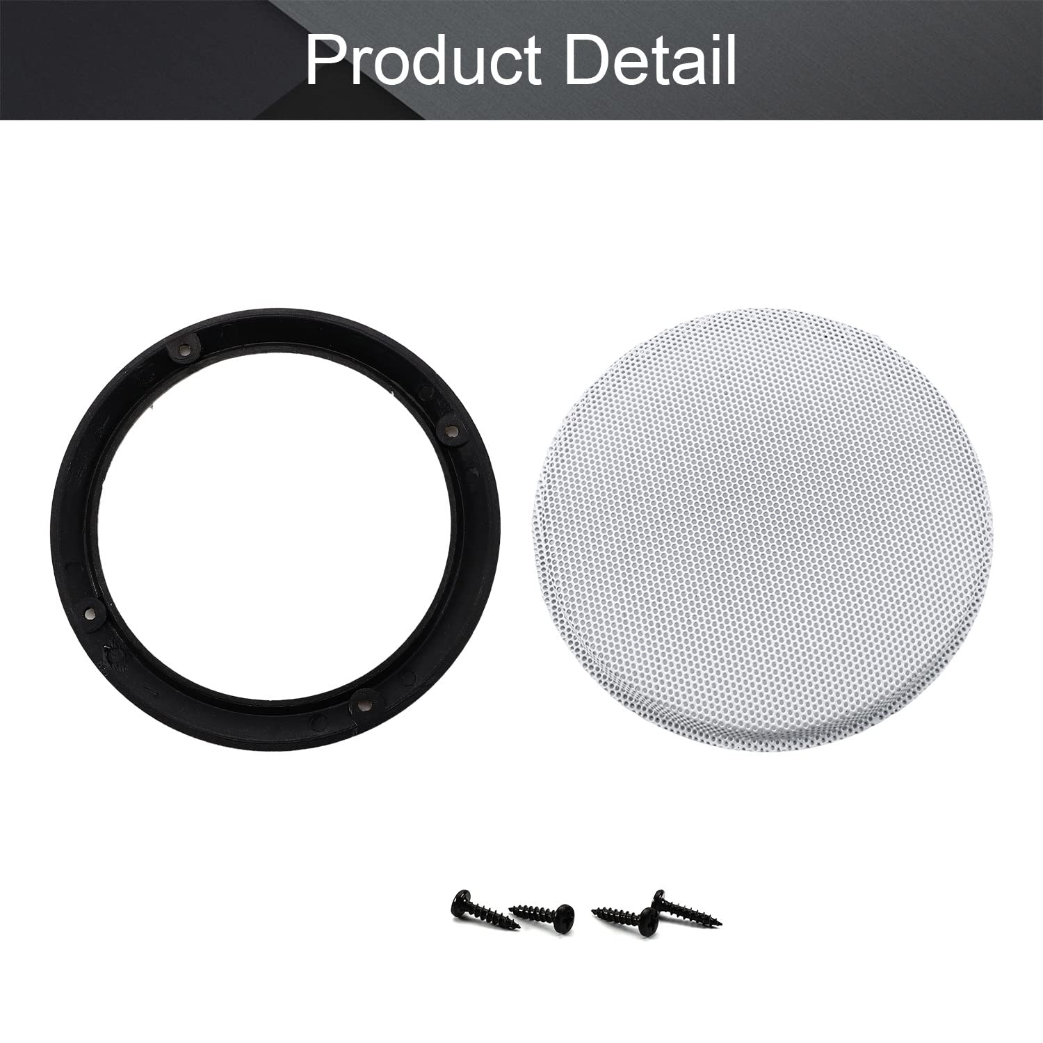 Fielect Fielect 5 Inch Speaker Grill Cover Gold Mesh Decorative Woofer Guard Protector with Screws Audio Accessories 2 Pack - View 3 of 7