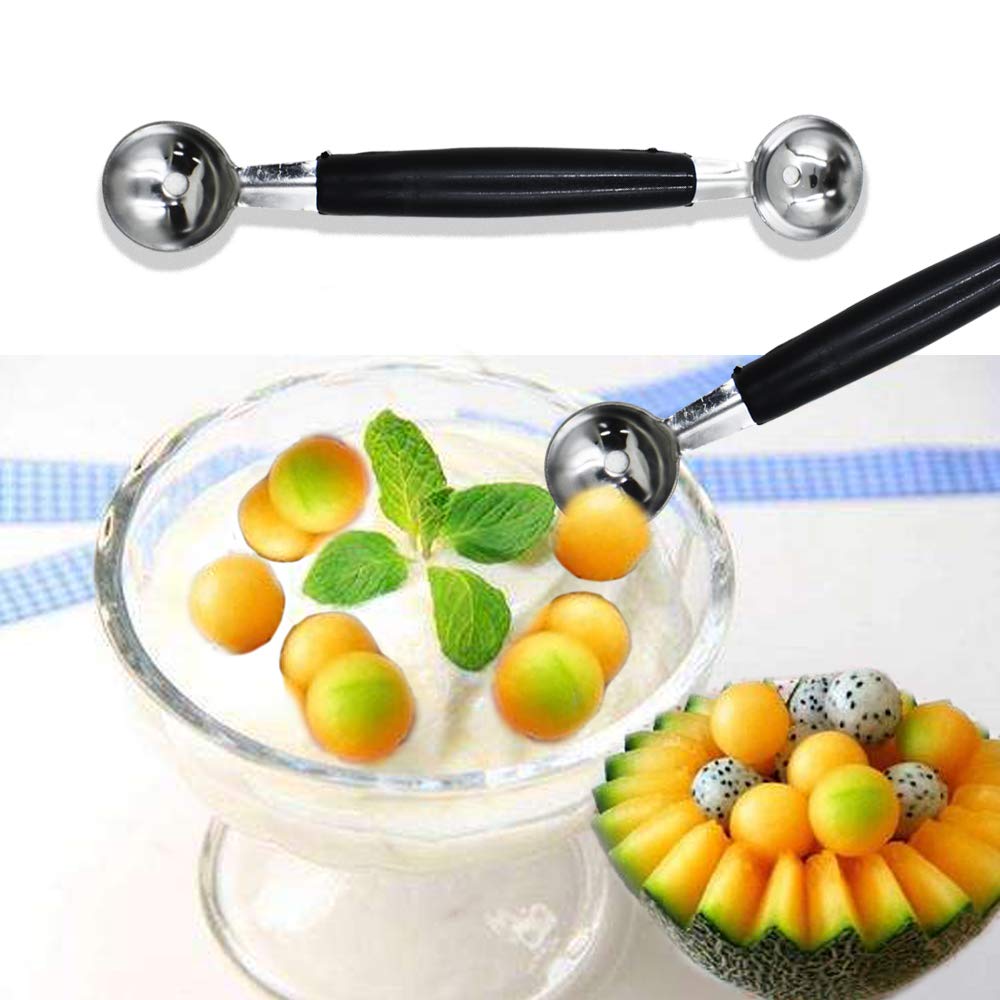 CaoXiong 2 Pack Double-Ended Stainless Steel Melon Baller - Perfect for Ice Cream, Fruits, Sorbet & Meatballs - View 6 of 6