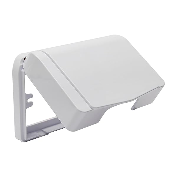 Fielect Fielect Weatherproof Outlet Cover Plug Protector for Retrofit Siding Construction White 118 Type 135x95x41mm 1Pcs