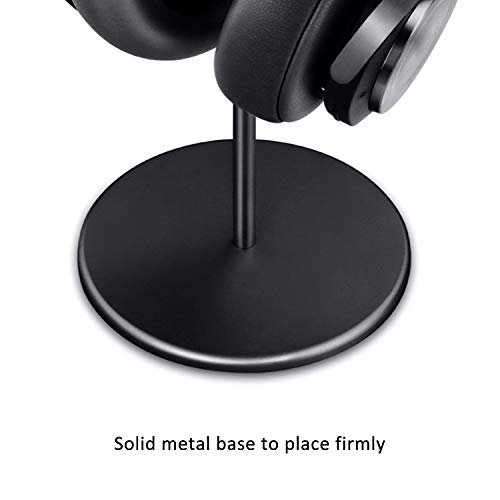 QinCoon QinCoon Headphone Stand, Walnut Wood &amp; Aluminum Headset Stand, Nature Walnut Gaming Headset Holder with Solid Heavy Base for All Headphone Sizes (Black) - View 5 of 7