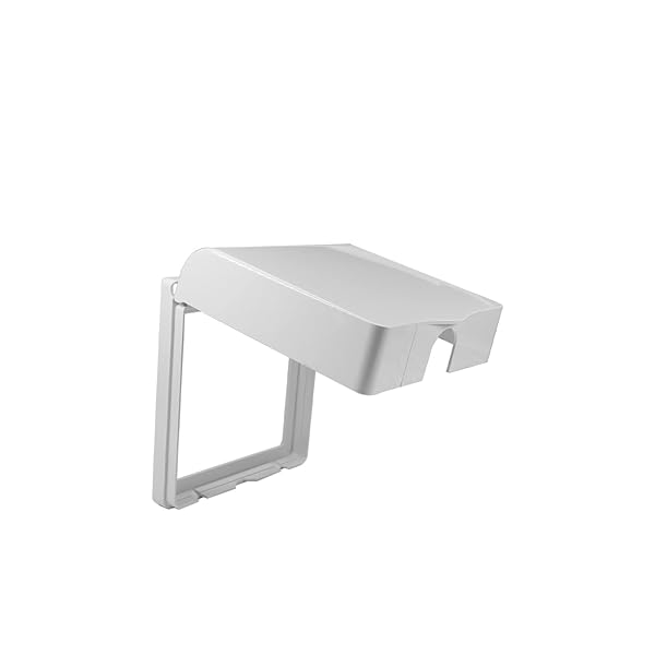 Fielect Fielect Weatherproof Outlet Cover Plug Protector for Retrofit Siding Construction White 120 Type 137x145x48mm 1 Piece - View 5 of 10