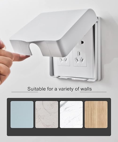 Fielect Fielect Weatherproof Outlet Cover Plug Protector for Retrofit Siding Construction White 120 Type 137x145x48mm 1 Piece - View 8 of 10