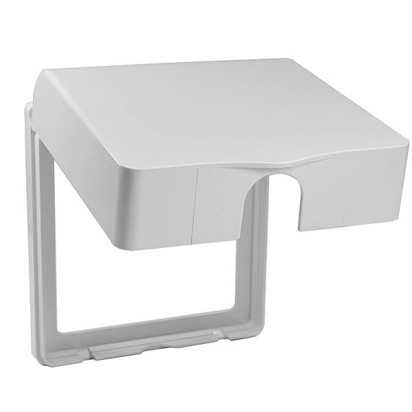 Fielect Fielect Weatherproof Outlet Cover Plug Protector for Retrofit Siding Construction White 120 Type 137x145x48mm 1 Piece