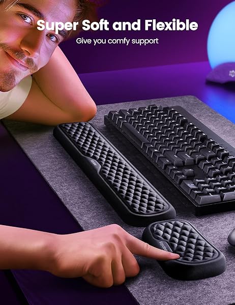 Vaydeer Vaydeer Ergonomic Wrist Rest for Keyboard and Mouse Soft Memory Foam Arm Cushion for Desk and Office Laptop Typing Support - View 4 of 10