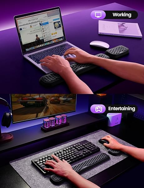 Vaydeer Vaydeer Ergonomic Wrist Rest for Keyboard and Mouse Soft Memory Foam Arm Cushion for Desk and Office Laptop Typing Support - View 8 of 10