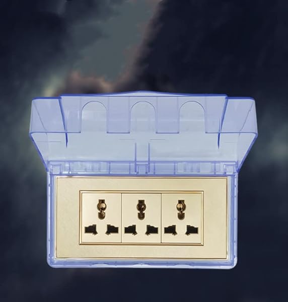 Fielect Fielect Weatherproof Outlet Cover Blue Electrical Protector for Retrofit Siding Construction Type 1 Pcs - View 9 of 9