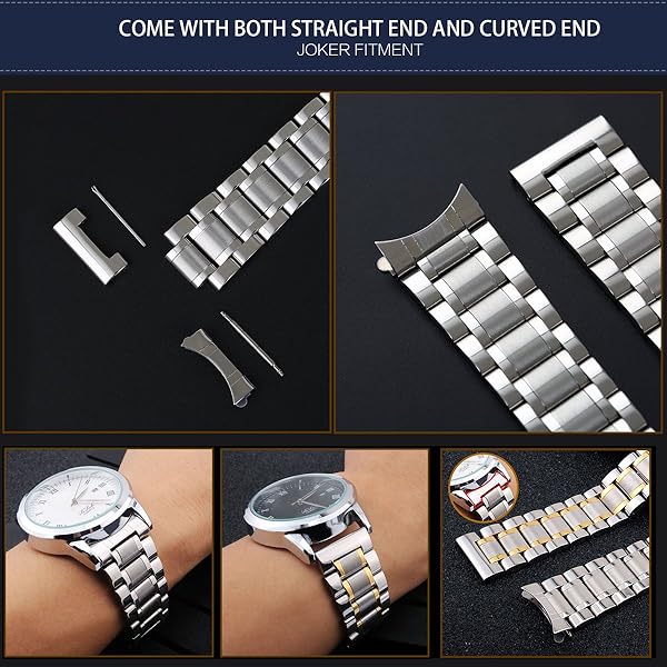 BINLUN BINLUN Stainless Steel Watch Bands Quick Release 12mm to 24mm Universal Metal Replacement Straps for Men and Women in 6 Colors - View 4 of 7