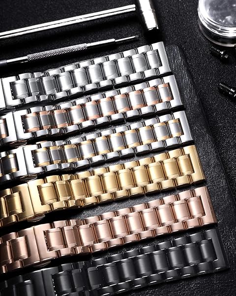 BINLUN BINLUN Stainless Steel Watch Bands Quick Release 12mm to 24mm Universal Metal Replacement Straps for Men and Women in 6 Colors - View 5 of 7