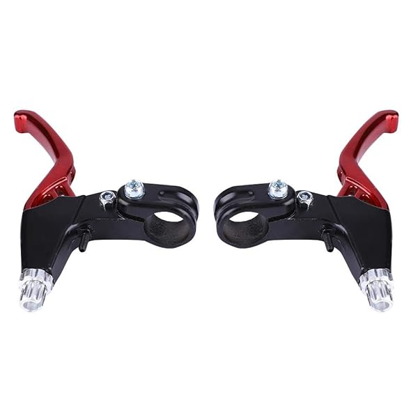 Yosoo Health Gear Yosoo Health Gear Aluminium Alloy Bicycle Brake Levers for Mountain Road and Folding Bikes Universal Fit Red