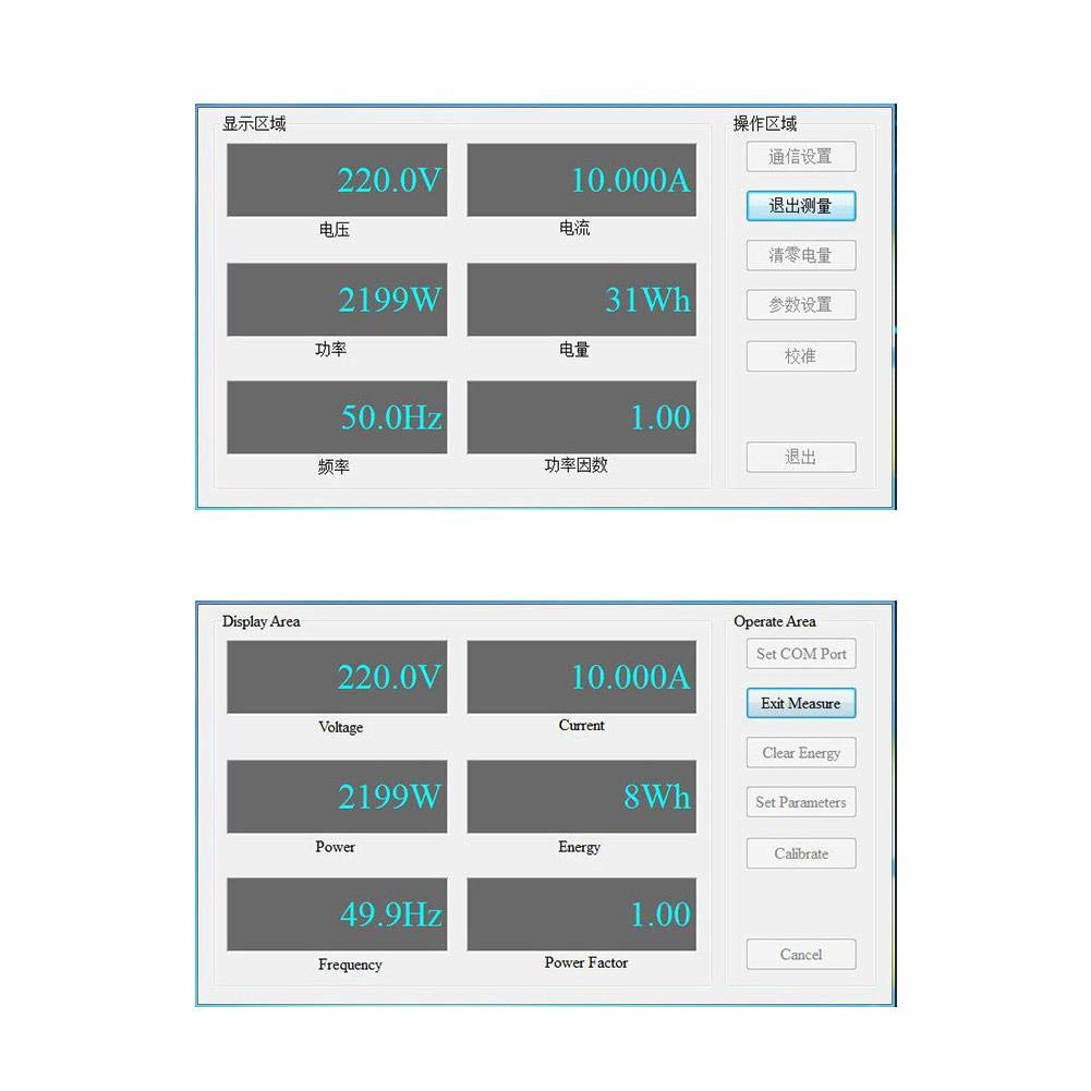 Walfront PZEM-004T Communication Module Voltage Current Power Frequency Energy Monitor with Housing and PC Software for 100A CT - View 3 of 9