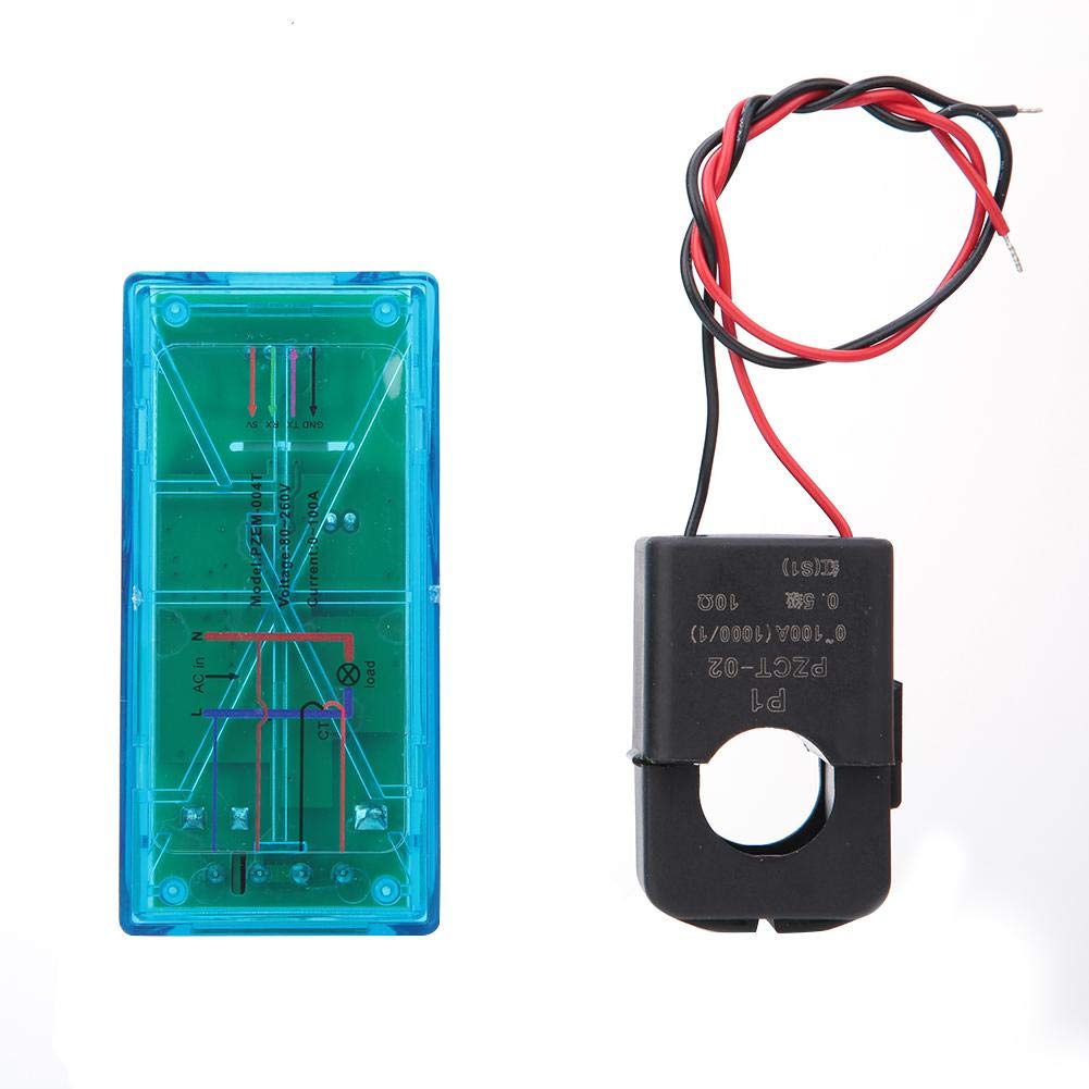 Walfront PZEM-004T Communication Module Voltage Current Power Frequency Energy Monitor with Housing and PC Software for 100A CT - View 9 of 9