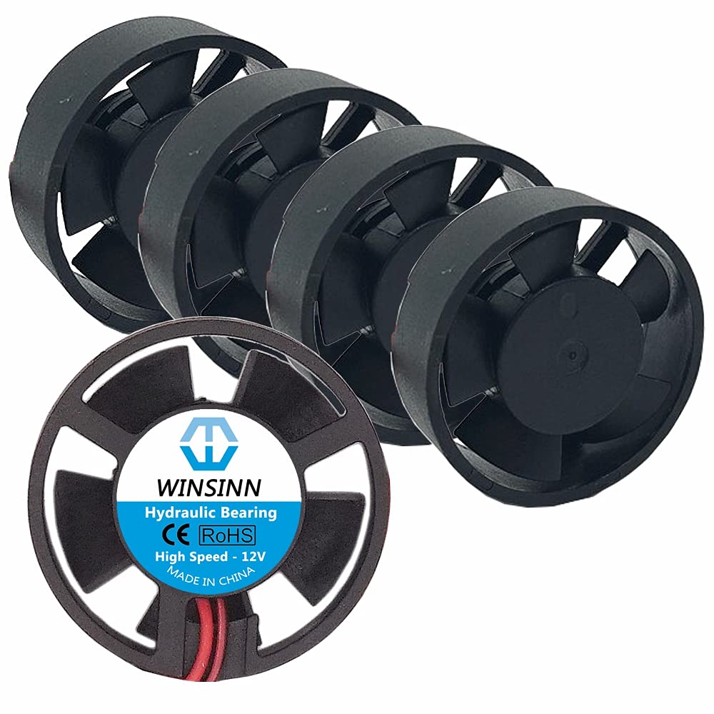 WINSINN 30mm Round Fan Circle 12V Micro Ring Fans Brushless Cooling Pack of 5Pcs for Efficient Heat Dissipation