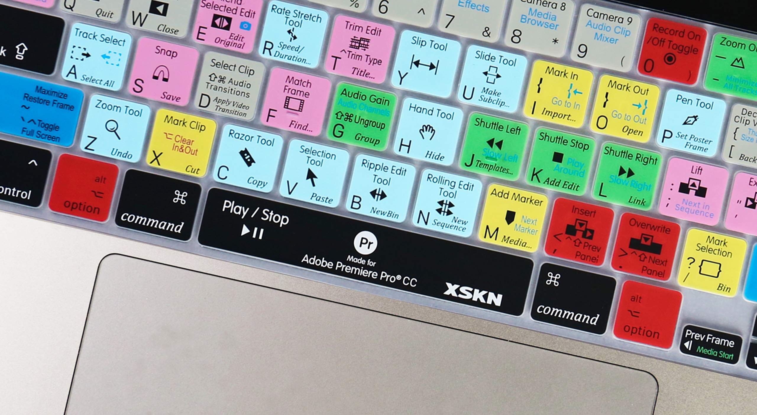 XSKN Silicone Keyboard Cover for MacBook Pro 16 inch A2141 and 13.3 inch A2338 M1 A2251 A2289 with Touch Bar and Touch ID - View 3 of 7