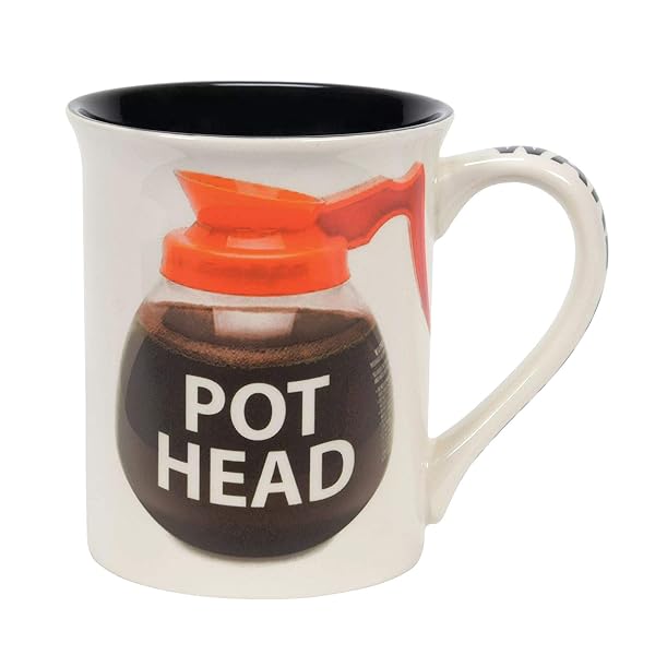 Enesco Enesco Our Name is Mud Pot Head Wake and Brew Coffee Mug - 16oz Multicolor | Perfect Gift for Coffee Lovers!
