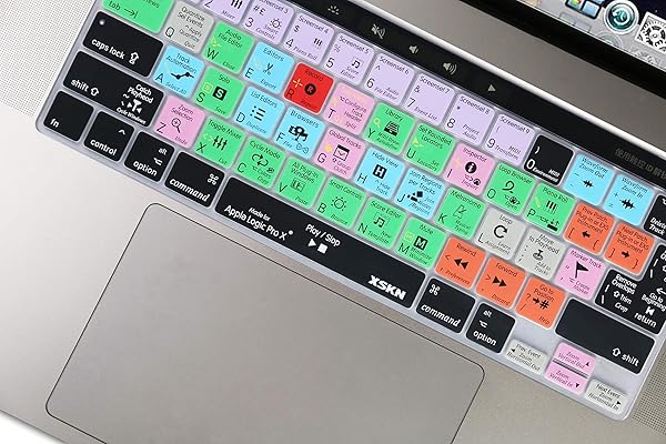 XSKN XSKN Logic Pro X Silicone Keyboard Cover for 2019 MacBook Pro 16 inch A2141 and 2020 MacBook Pro 13.3 inch A2251 A2289 Touch Bar - View 7 of 8