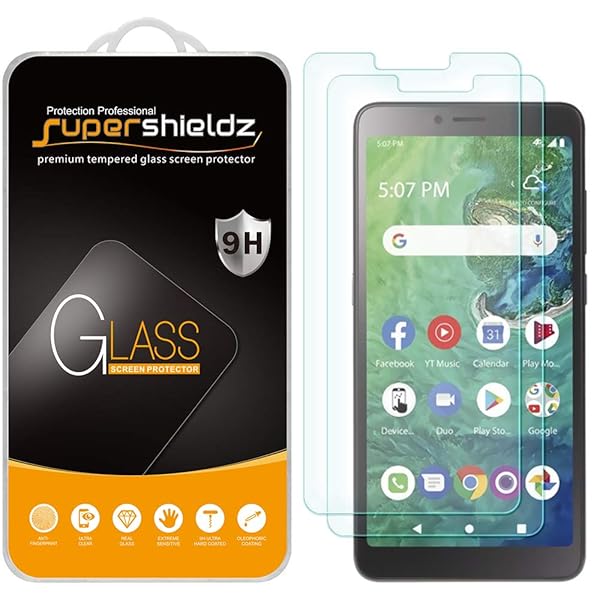 Supershieldz Supershieldz 2 Pack Tempered Glass Screen Protector for Alcatel TCL A2 A507DL Anti Scratch Bubble Free