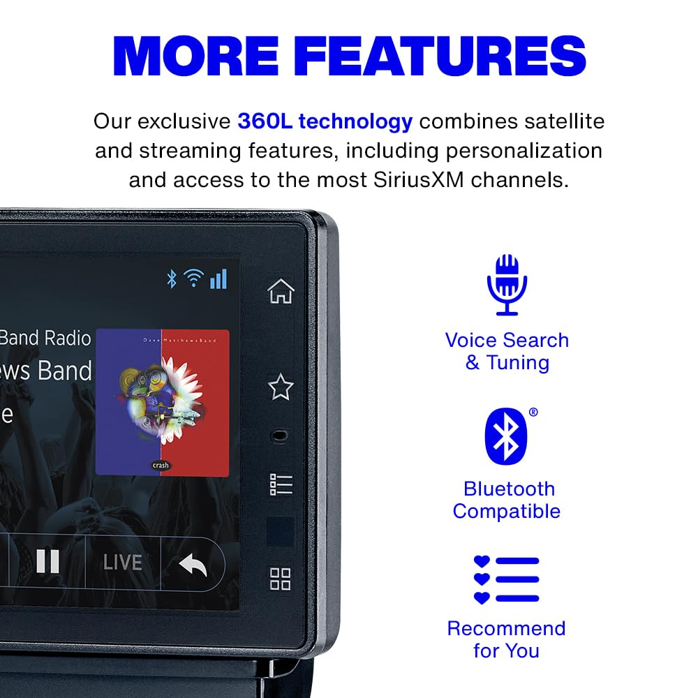 SiriusXM SIRIUSXM SXWB1V1 Tour Dock and Play Radio with 360L Vehicle Dock and Bluetooth for Ultimate Listening Experience - View 4 of 8