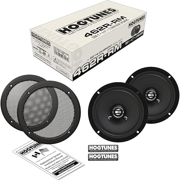 Hogtunes Hogtunes 462R-RM 6.5 Inch Rear Speakers with Grills for 2014 to Current Harley Davidson Motorcycles 2 Pack - View 2 of 9