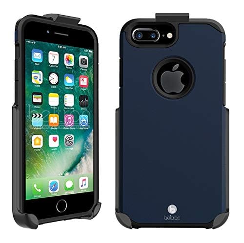 BELTRON BELTRON Slim Heavy Duty Case with Belt Clip for iPhone 8 Plus 7 Plus Midnight Blue Full Protection and Rotating Kickstand - View 3 of 9